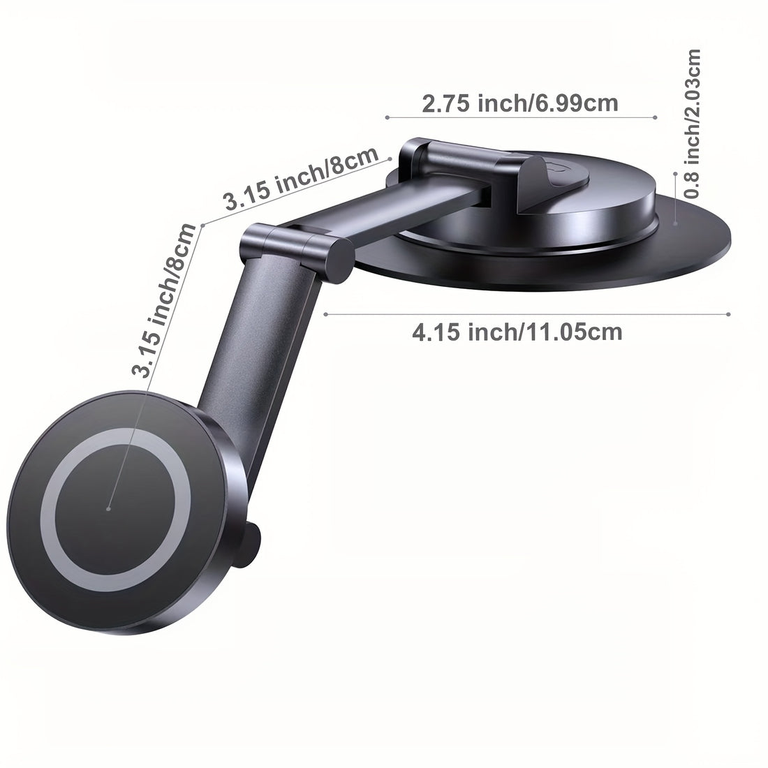 Stable Magnetic Car Phone Holder - 360° Rotate, Zinc Alloy, All Phones