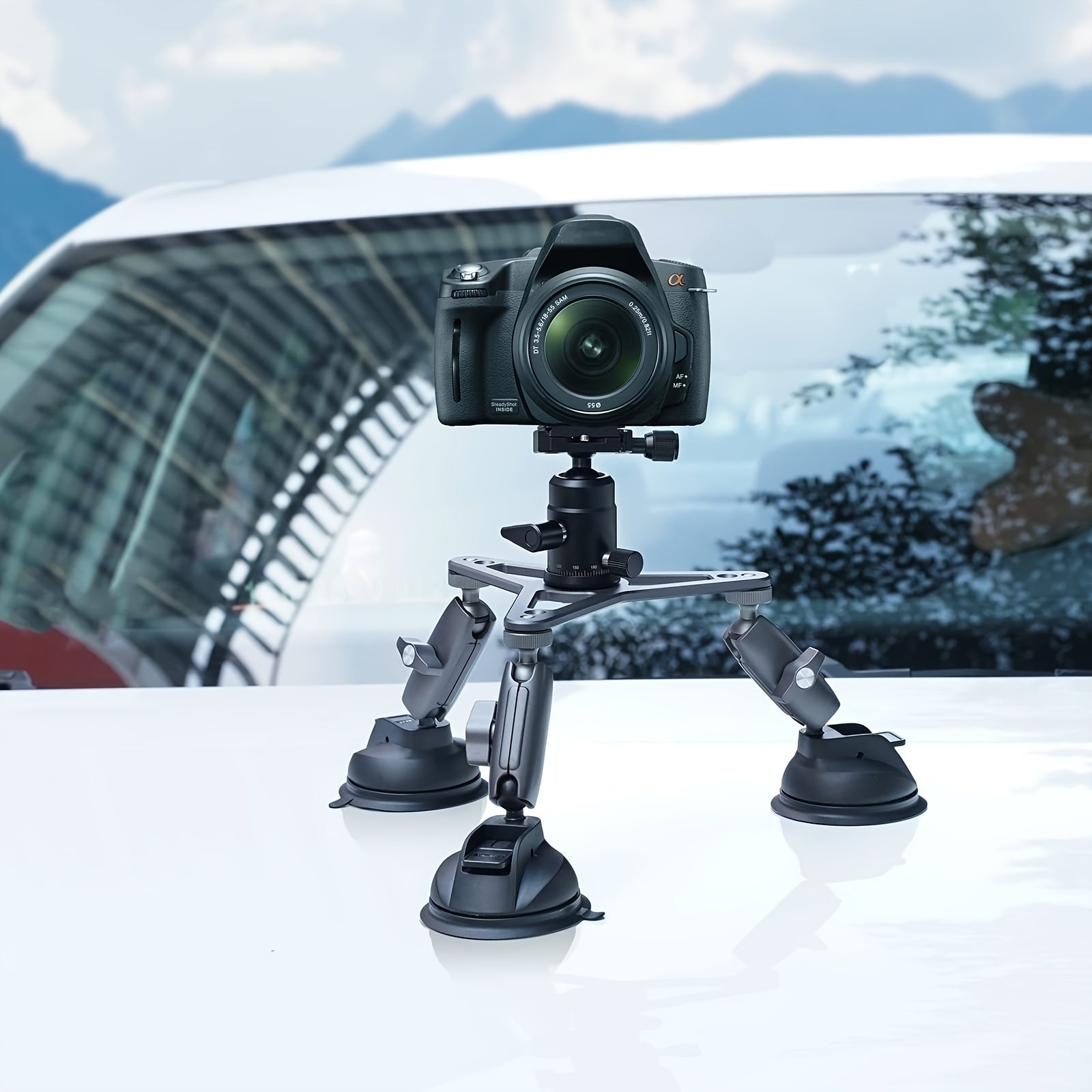 Universal Vacuum Suction Phone Mount for Car, Gym & Home - iPhone/Android