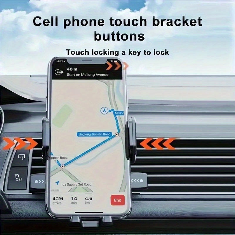 360° Adjustable Car Phone Holder - Stable Grip, Hands-Free Driving