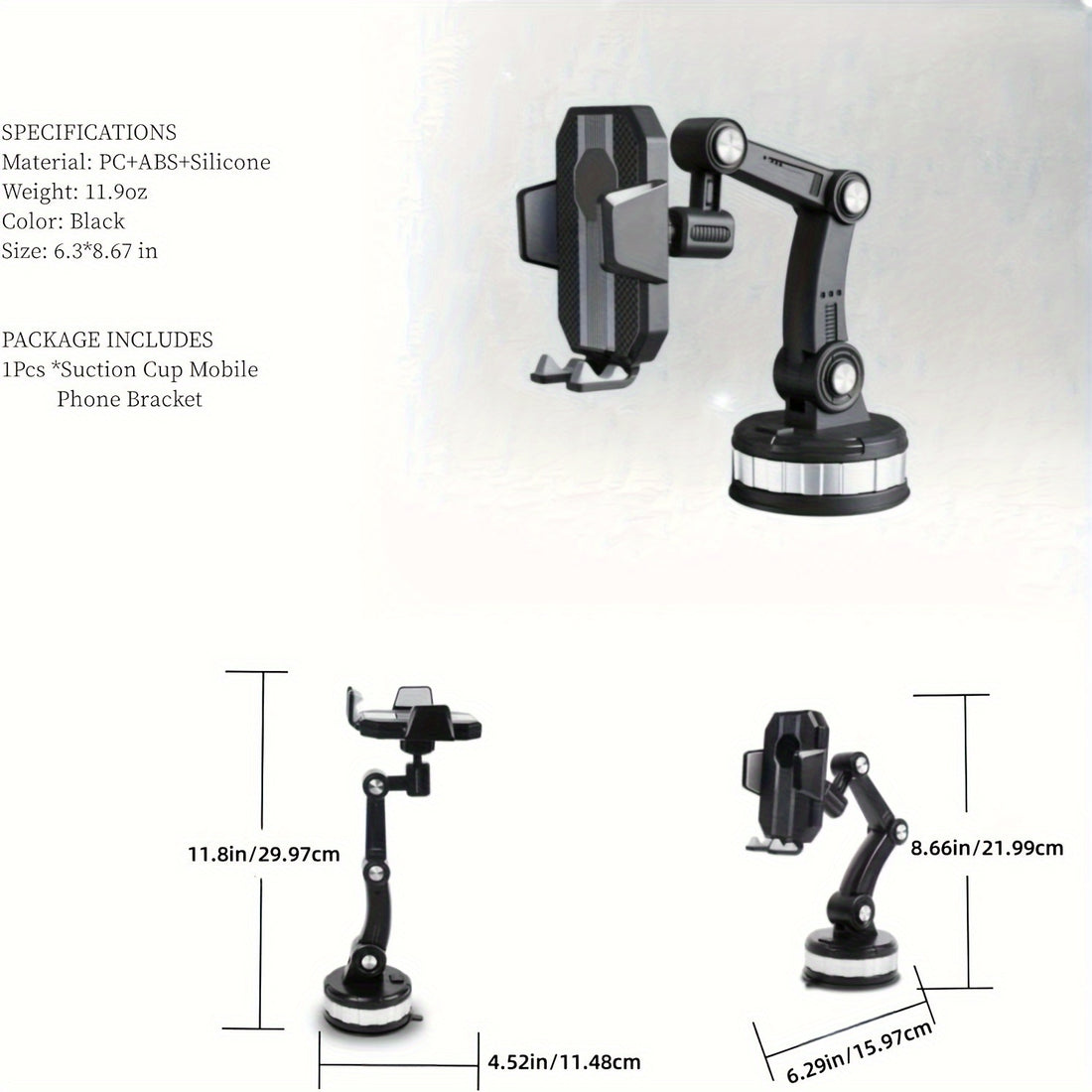 2025 Upgraded Mechanical Arm Phone Holder - 360° Stable Suction