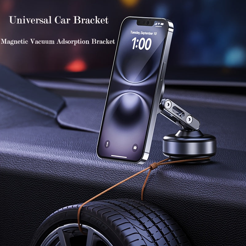 360° Magnetic Phone Mount - Electric Suction for Car/Motorcycle, Strong Grip